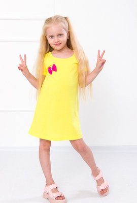 Сукня футболка для дівчинки колір жовтий 6054-001_ТК-1-104 фото