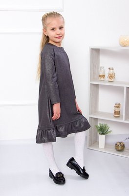 Сукня вільна для дівчинки двонитка колір чорний 6004-055-1_ТК-13-110 фото