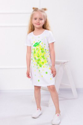 Платье футболка для девочки с принтом 6054-036-33_ТК-1-98 фото
