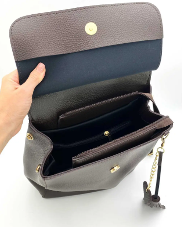 Рюкзак жіночий, місткий з прикрасою колір коричневий N44605-27/11-N-коричневий фото