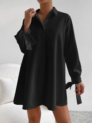 Сорочка-сукня вільна колір чорний IMMA155-42-44 чорна фото