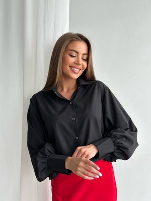 Блуза жіноча укорочена колір чорний IMMA061-42-44 чорний фото