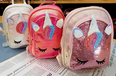 Рюкзак для дівчинки єдиноріг в паєтках  Luna7831-30/04-2-N фото