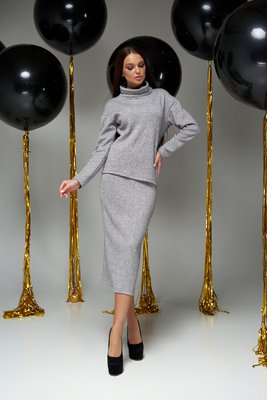 Костюм жіночий спідниця та светр колір сірий кортниJ-S сірий фото