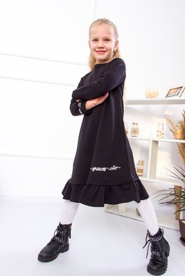 Сукня вільна для дівчинки колір чорний 6004-057-33-2_ТК-1-126 фото