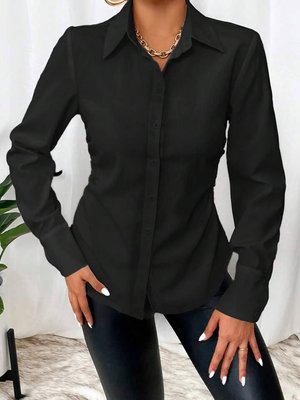 Рубашка жіноча колір чорний IMMA064-42-44 чорний фото