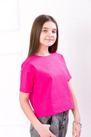 Футболка для девочки укороченная 170 6249-057_ТК-7 фото