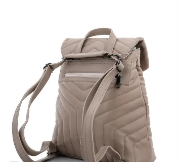 Рюкзак сумка жіночий стьобаний місткий колір бежевий N46900-16/01-N-бежевий фото