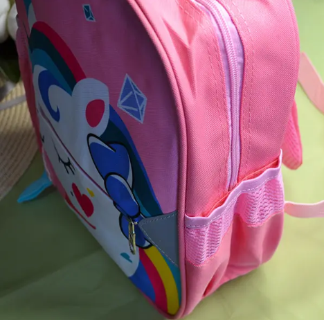 Рюкзак для дівчинки принт єдиноріг рожевий Luna-23-37-20/12-1-N фото